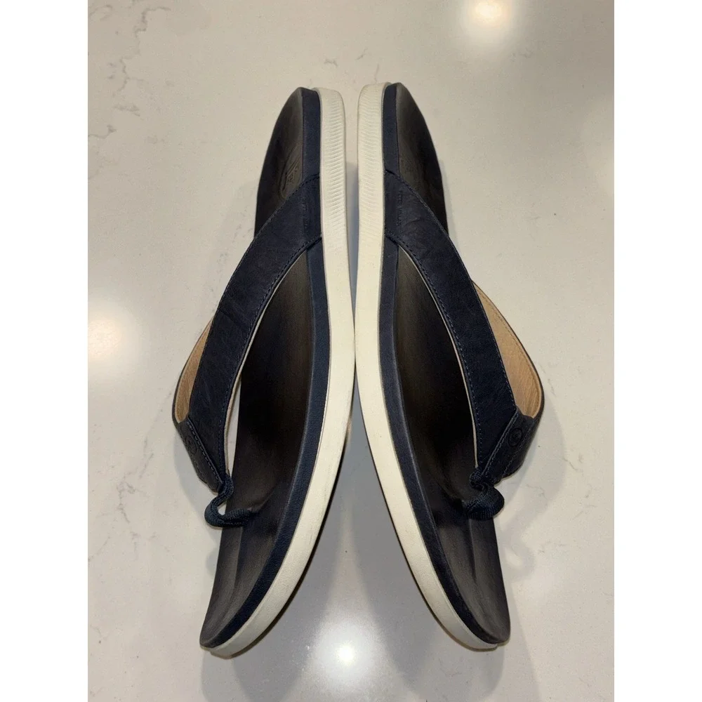 Peter Millar Flip Flop Sandals Mens 13 Navy Blue Crown Hyperlight Slide